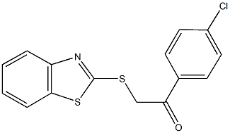 2-(1,3-benzothiazol-2-ylsulfanyl)-1-(4-chlorophenyl)ethanone Struktur