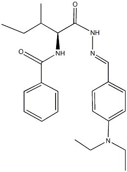 N-[1-({2-[4-(diethylamino)benzylidene]hydrazino}carbonyl)-2-methylbutyl]benzamide Struktur