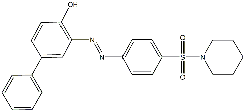 3-{[4-(1-piperidinylsulfonyl)phenyl]diazenyl}[1,1'-biphenyl]-4-ol Struktur