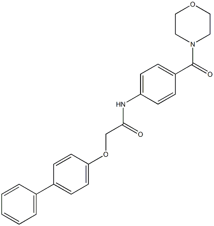 2-([1,1'-biphenyl]-4-yloxy)-N-[4-(4-morpholinylcarbonyl)phenyl]acetamide Struktur