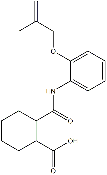 2-({2-[(2-methyl-2-propenyl)oxy]anilino}carbonyl)cyclohexanecarboxylic acid Struktur