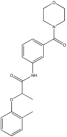 2-(2-methylphenoxy)-N-[3-(4-morpholinylcarbonyl)phenyl]propanamide Struktur