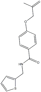 4-[(2-methyl-2-propenyl)oxy]-N-(2-thienylmethyl)benzamide Struktur