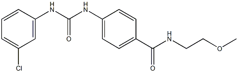 4-{[(3-chloroanilino)carbonyl]amino}-N-(2-methoxyethyl)benzamide Struktur