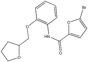 5-bromo-N-[2-(tetrahydro-2-furanylmethoxy)phenyl]-2-furamide Struktur