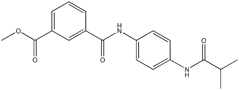 methyl 3-{[4-(isobutyrylamino)anilino]carbonyl}benzoate Struktur