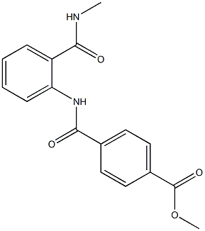 methyl 4-({2-[(methylamino)carbonyl]anilino}carbonyl)benzoate Struktur