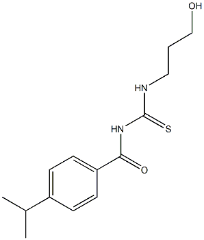 N-(3-hydroxypropyl)-N'-(4-isopropylbenzoyl)thiourea Struktur