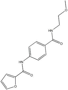 N-(4-{[(2-methoxyethyl)amino]carbonyl}phenyl)-2-furamide Struktur