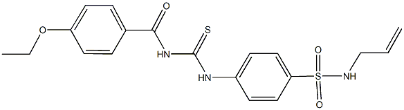 N-allyl-4-({[(4-ethoxybenzoyl)amino]carbothioyl}amino)benzenesulfonamide Struktur