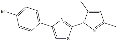 4-(4-bromophenyl)-2-(3,5-dimethyl-1H-pyrazol-1-yl)-1,3-thiazole Struktur