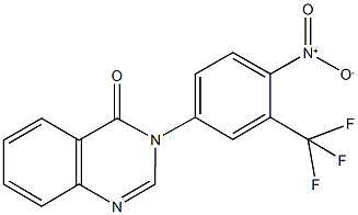 3-[4-nitro-3-(trifluoromethyl)phenyl]-4(3H)-quinazolinone Struktur