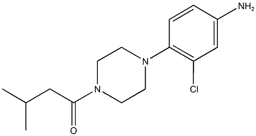 3-chloro-4-[4-(3-methylbutanoyl)-1-piperazinyl]phenylamine Struktur