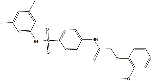 N-{4-[(3,5-dimethylanilino)sulfonyl]phenyl}-2-(2-methoxyphenoxy)acetamide Struktur