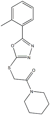 5-(2-methylphenyl)-1,3,4-oxadiazol-2-yl 2-oxo-2-(1-piperidinyl)ethyl sulfide Struktur