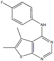 N-(5,6-dimethylthieno[2,3-d]pyrimidin-4-yl)-N-(4-fluorophenyl)amine Struktur