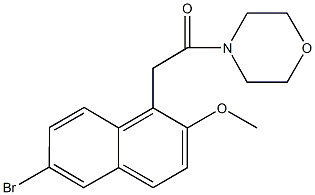 4-[(6-bromo-2-methoxy-1-naphthyl)acetyl]morpholine Struktur