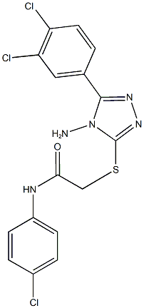 2-{[4-amino-5-(3,4-dichlorophenyl)-4H-1,2,4-triazol-3-yl]thio}-N-(4-chlorophenyl)acetamide Struktur