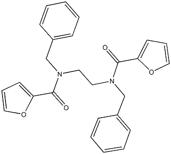 N-benzyl-N-{2-[benzyl(2-furoyl)amino]ethyl}-2-furamide Struktur