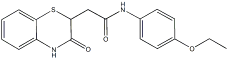 N-(4-ethoxyphenyl)-2-(3-oxo-3,4-dihydro-2H-1,4-benzothiazin-2-yl)acetamide Struktur