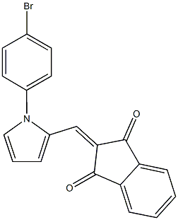 2-{[1-(4-bromophenyl)-1H-pyrrol-2-yl]methylene}-1H-indene-1,3(2H)-dione Struktur