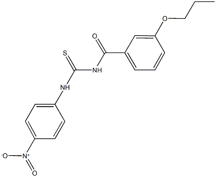 N-{4-nitrophenyl}-N'-(3-propoxybenzoyl)thiourea Struktur