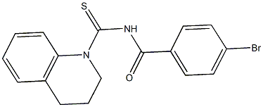 4-bromo-N-(3,4-dihydroquinolin-1(2H)-ylcarbothioyl)benzamide Struktur