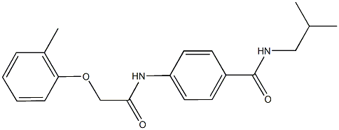 N-isobutyl-4-{[(2-methylphenoxy)acetyl]amino}benzamide Struktur