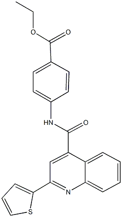 ethyl 4-({[2-(2-thienyl)-4-quinolinyl]carbonyl}amino)benzoate Struktur