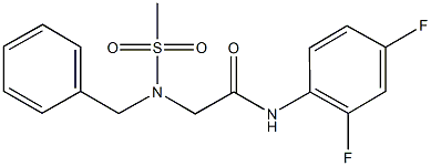 2-[benzyl(methylsulfonyl)amino]-N-(2,4-difluorophenyl)acetamide Struktur