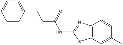 N-(6-methyl-1,3-benzothiazol-2-yl)-3-phenylpropanamide Struktur