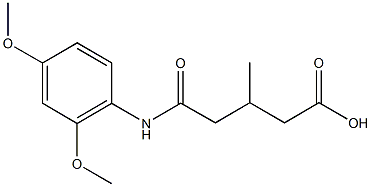 5-(2,4-dimethoxyanilino)-3-methyl-5-oxopentanoic acid Struktur