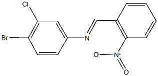 4-bromo-3-chloro-N-(2-nitrobenzylidene)aniline Struktur