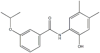 N-(2-hydroxy-4,5-dimethylphenyl)-3-isopropoxybenzamide Struktur