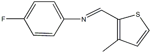 N-(4-fluorophenyl)-N-[(3-methyl-2-thienyl)methylene]amine Struktur