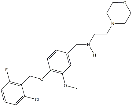 N-{4-[(2-chloro-6-fluorobenzyl)oxy]-3-methoxybenzyl}-N-[2-(4-morpholinyl)ethyl]amine Struktur