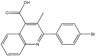 2-(4-bromophenyl)-3-methyl-4-quinolinecarboxylic acid Struktur