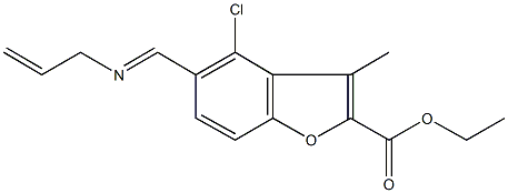 ethyl 5-[(allylimino)methyl]-4-chloro-3-methyl-1-benzofuran-2-carboxylate Struktur