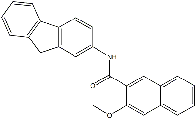 N-(9H-fluoren-2-yl)-3-methoxy-2-naphthamide Struktur