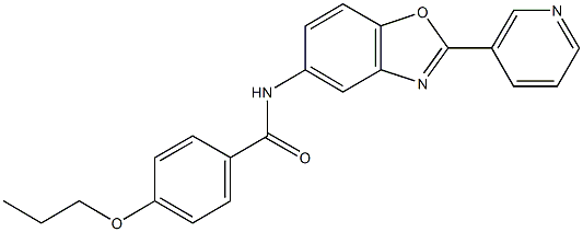 4-propoxy-N-[2-(3-pyridinyl)-1,3-benzoxazol-5-yl]benzamide Struktur