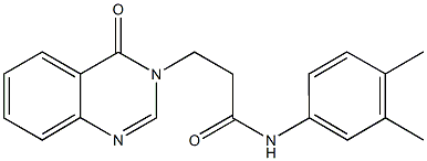 N-(3,4-dimethylphenyl)-3-(4-oxo-3(4H)-quinazolinyl)propanamide Struktur