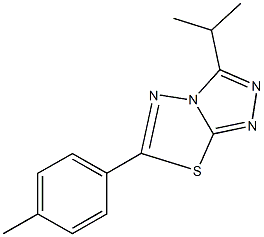 3-isopropyl-6-(4-methylphenyl)[1,2,4]triazolo[3,4-b][1,3,4]thiadiazole Struktur