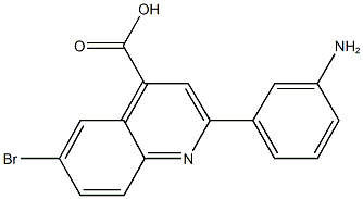 2-(3-aminophenyl)-6-bromo-4-quinolinecarboxylic acid Struktur