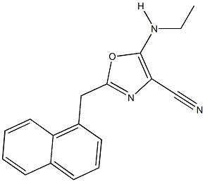 5-(ethylamino)-2-(1-naphthylmethyl)-1,3-oxazole-4-carbonitrile Struktur