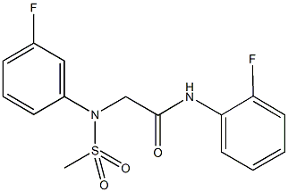 2-[3-fluoro(methylsulfonyl)anilino]-N-(2-fluorophenyl)acetamide Struktur