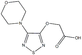 {[4-(4-morpholinyl)-1,2,5-thiadiazol-3-yl]oxy}acetic acid Struktur