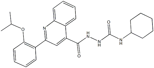 N-cyclohexyl-2-{[2-(2-isopropoxyphenyl)-4-quinolinyl]carbonyl}hydrazinecarboxamide Struktur