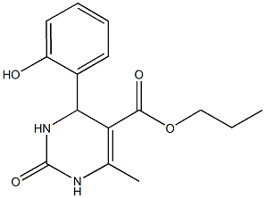 propyl 4-(2-hydroxyphenyl)-6-methyl-2-oxo-1,2,3,4-tetrahydropyrimidine-5-carboxylate Struktur