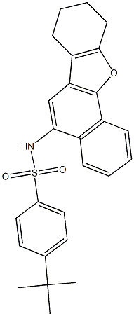 4-tert-butyl-N-(7,8,9,10-tetrahydronaphtho[1,2-b][1]benzofuran-5-yl)benzenesulfonamide Struktur