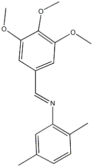 N-(2,5-dimethylphenyl)-N-(3,4,5-trimethoxybenzylidene)amine Struktur